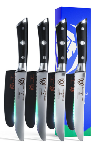 4-Piece Serrated Steak Knife Set Gladiator Series NSF Certified Dalstrong