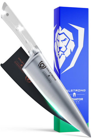 Chef's Knife 8" Glacial White Handle | Gladiator Series | NSF Certified | Dalstrong