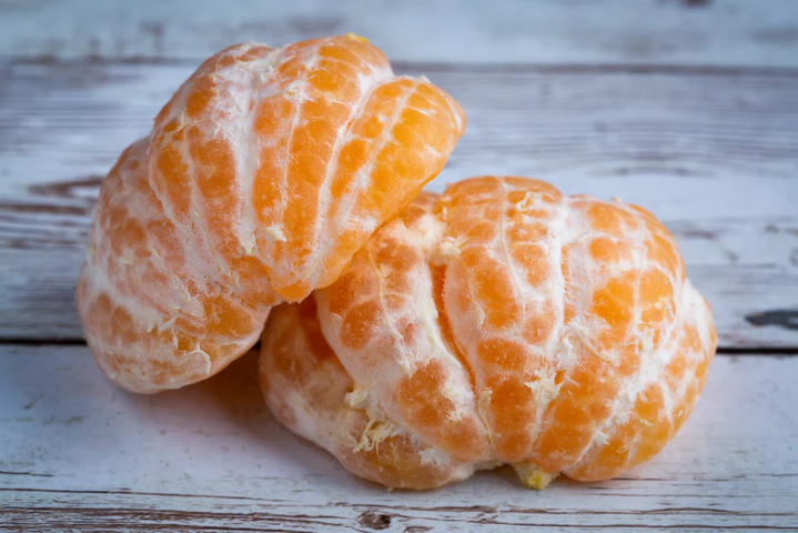 Close-Up Shot of a Peeled Orange