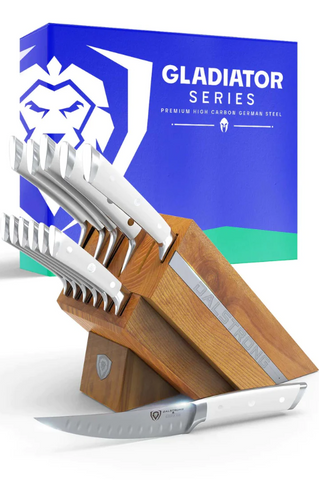 12-Piece Block Set White Handles | Gladiator Series | NSF Certified | Dalstrong