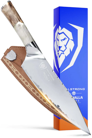 Chef's Knife 8" Glacial White Resin & Wood Handle | Valhalla Series | Dalstrong