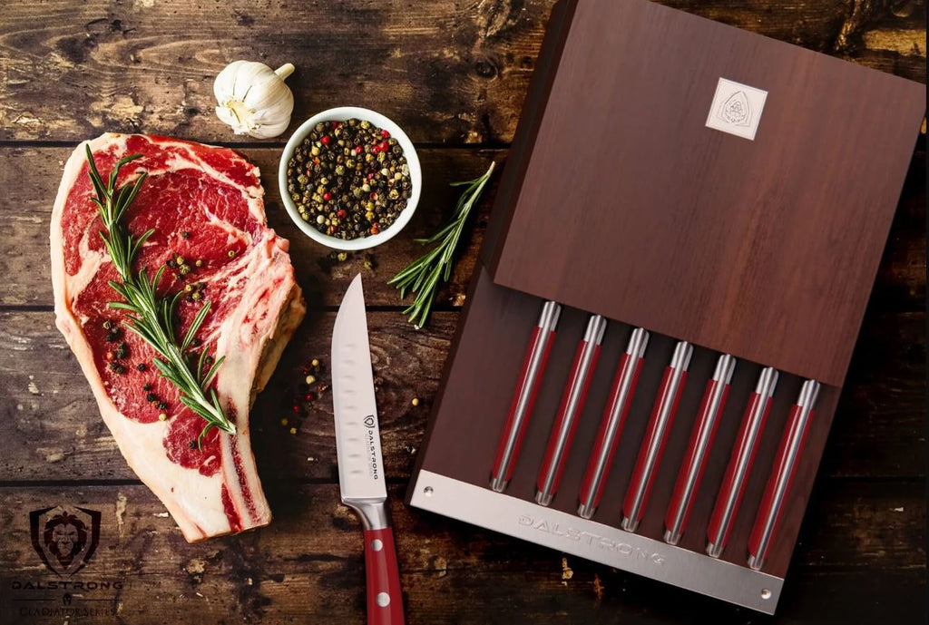 Forever Sharp 4 Piece Gourmet Steak Knife Set Kitchen Flatware Utensils