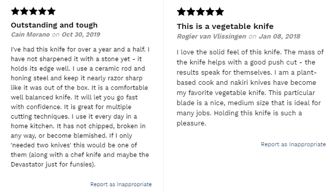 Shogun Series X 6 nakiri knife customer review