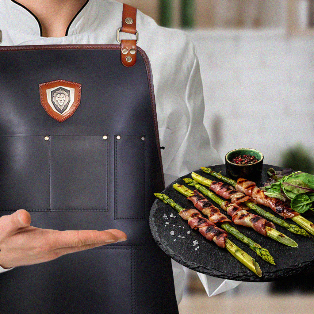 The Culinary Commander Top-Grain Leather | Professional Chef's Kitchen Apron | Dalstrong