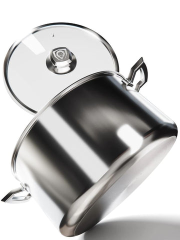 12 Quart Stock Pot Silver | Oberon Series | Dalstrong