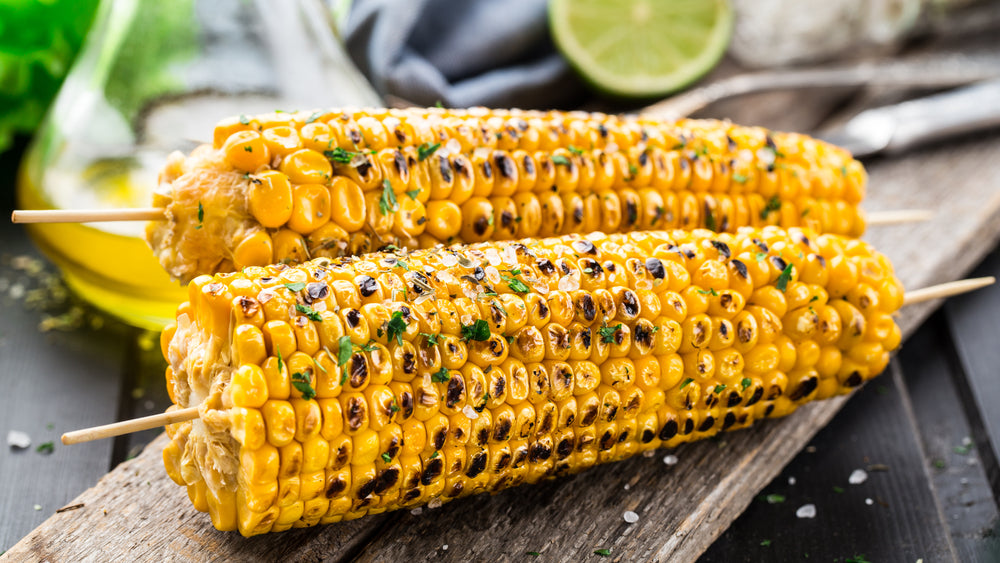 Grilled corn on the cob