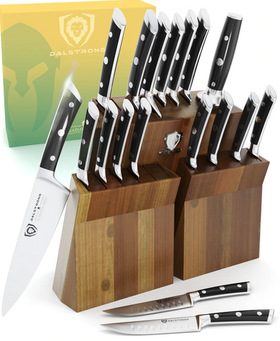 Dalstrong 18 Piece Colossal Knife Set with Block Gladiator Series | Knives NSF Certified