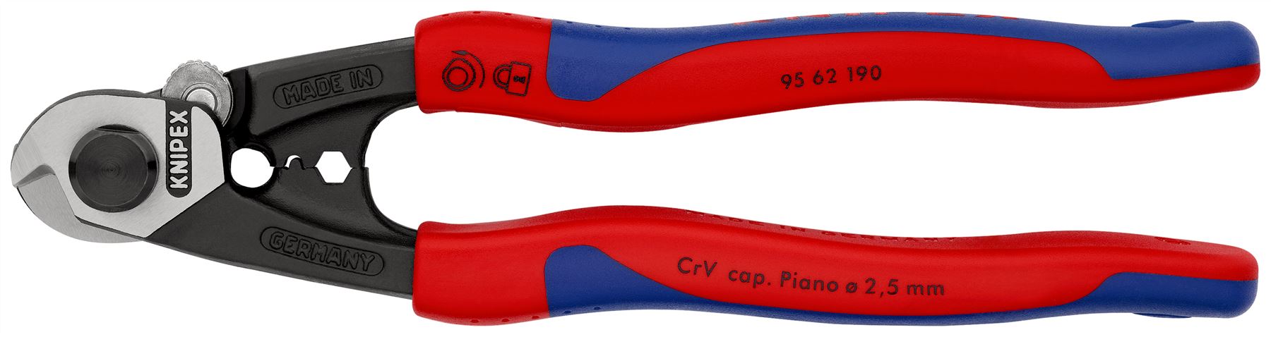 Knipex 95 12 160 Cable Shears, 6 1/4 StepCut