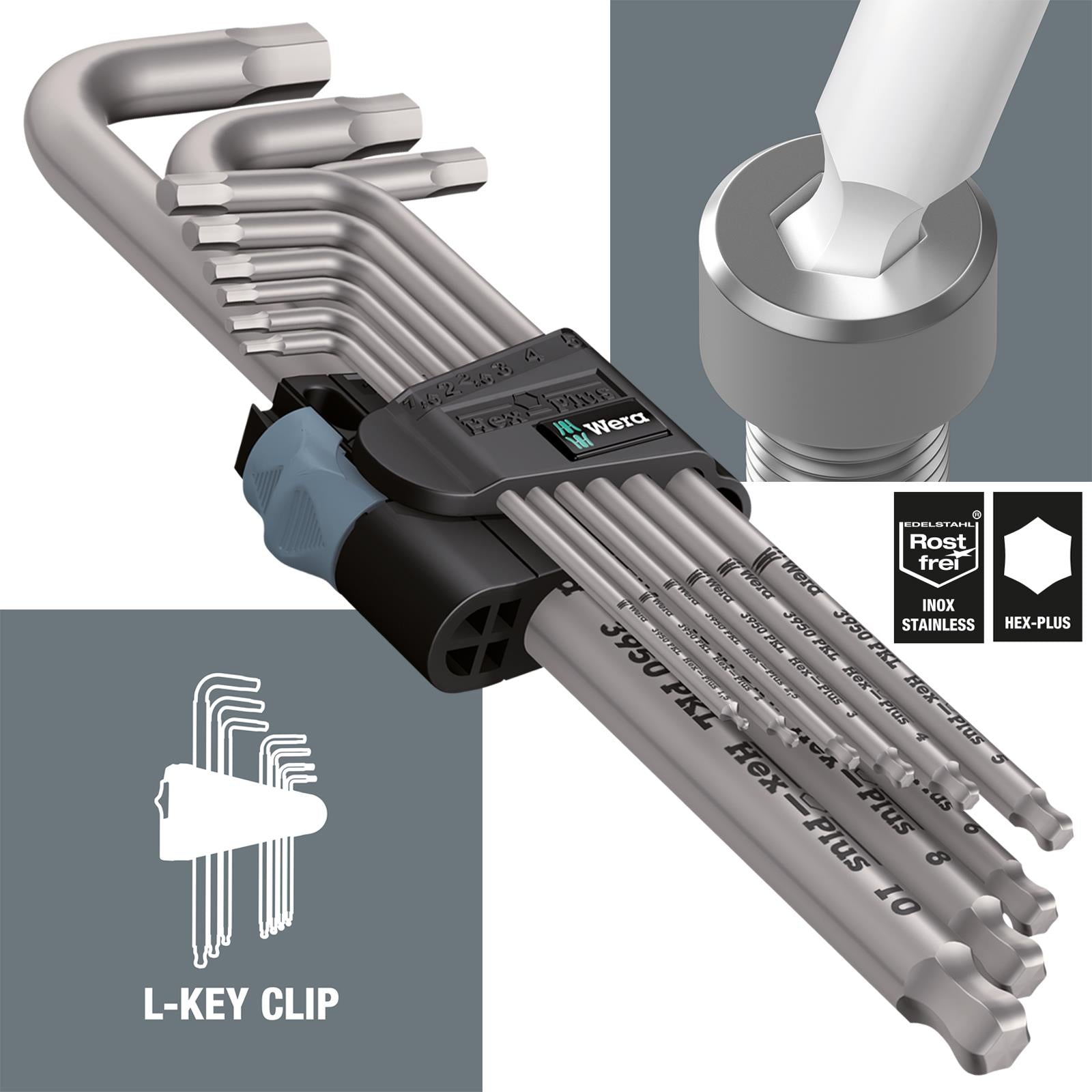 Wera 05133163001 llave hexagonal Llave allen Métrico 9 pieza(s)