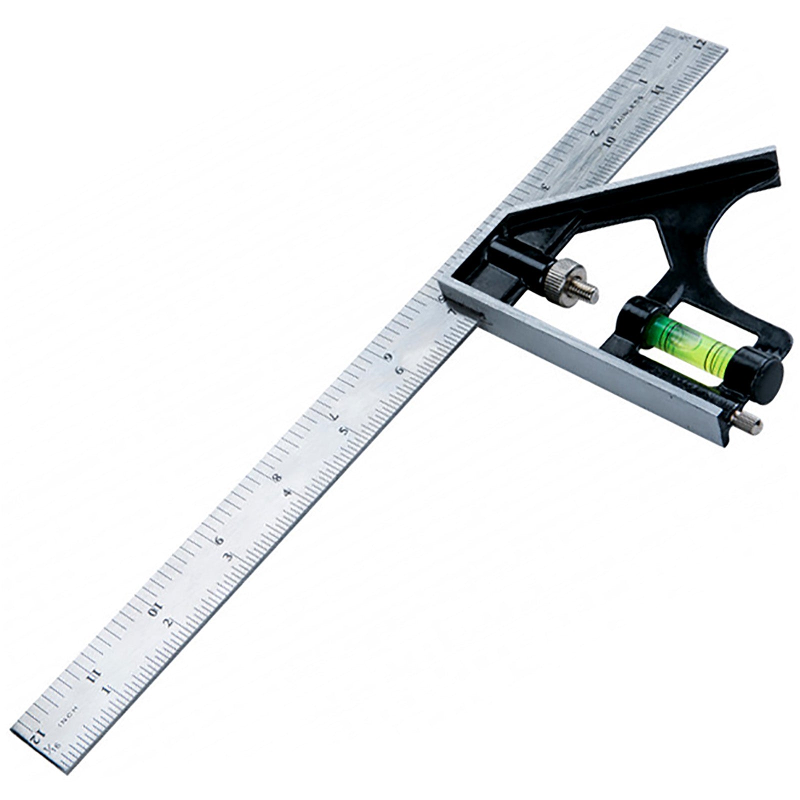 Heavy Duty Stainless Steel Metric 300mm Combination Square Vial Ruler