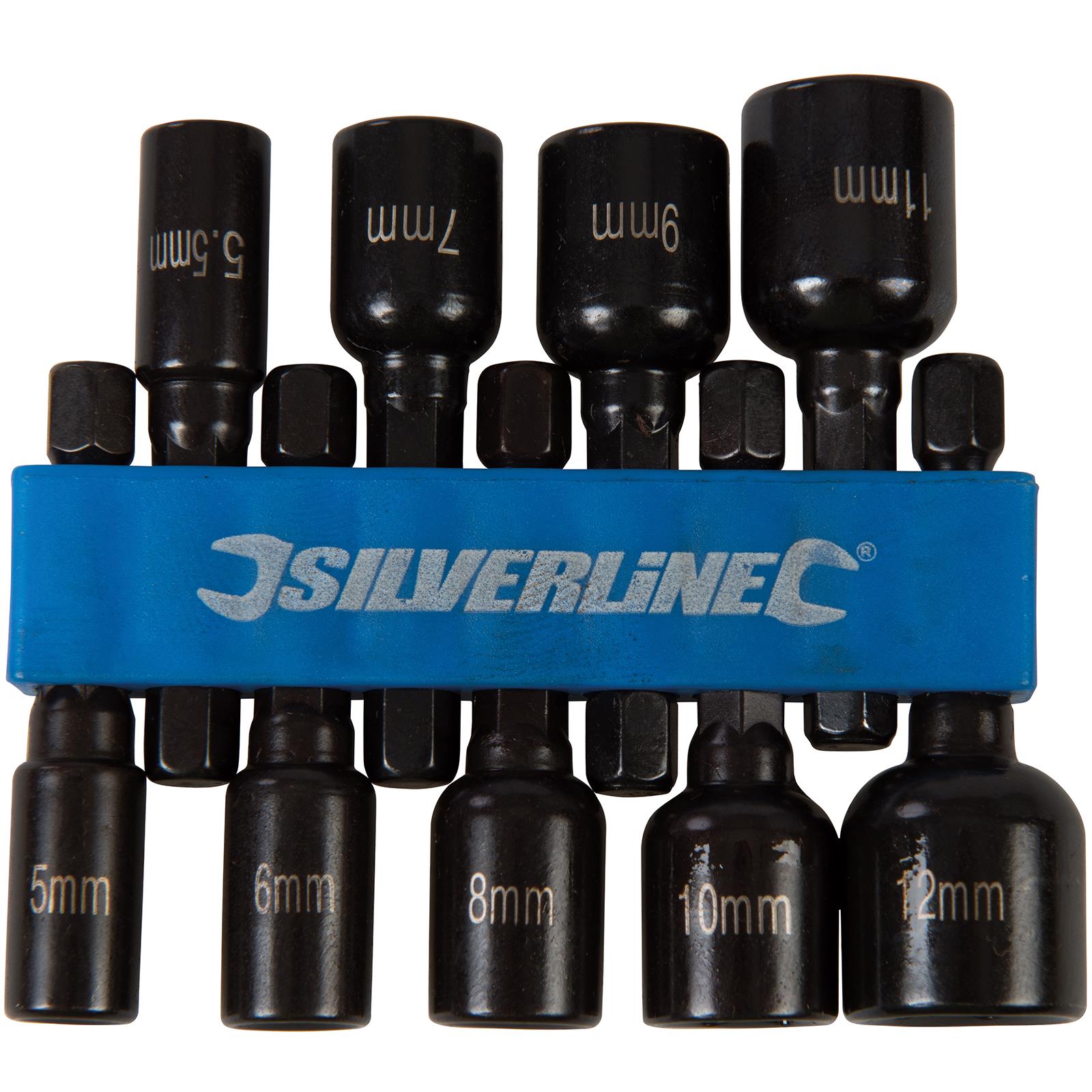 Silverline Nut Socket Driver Set 6mm 8mm & 10mm For Impact