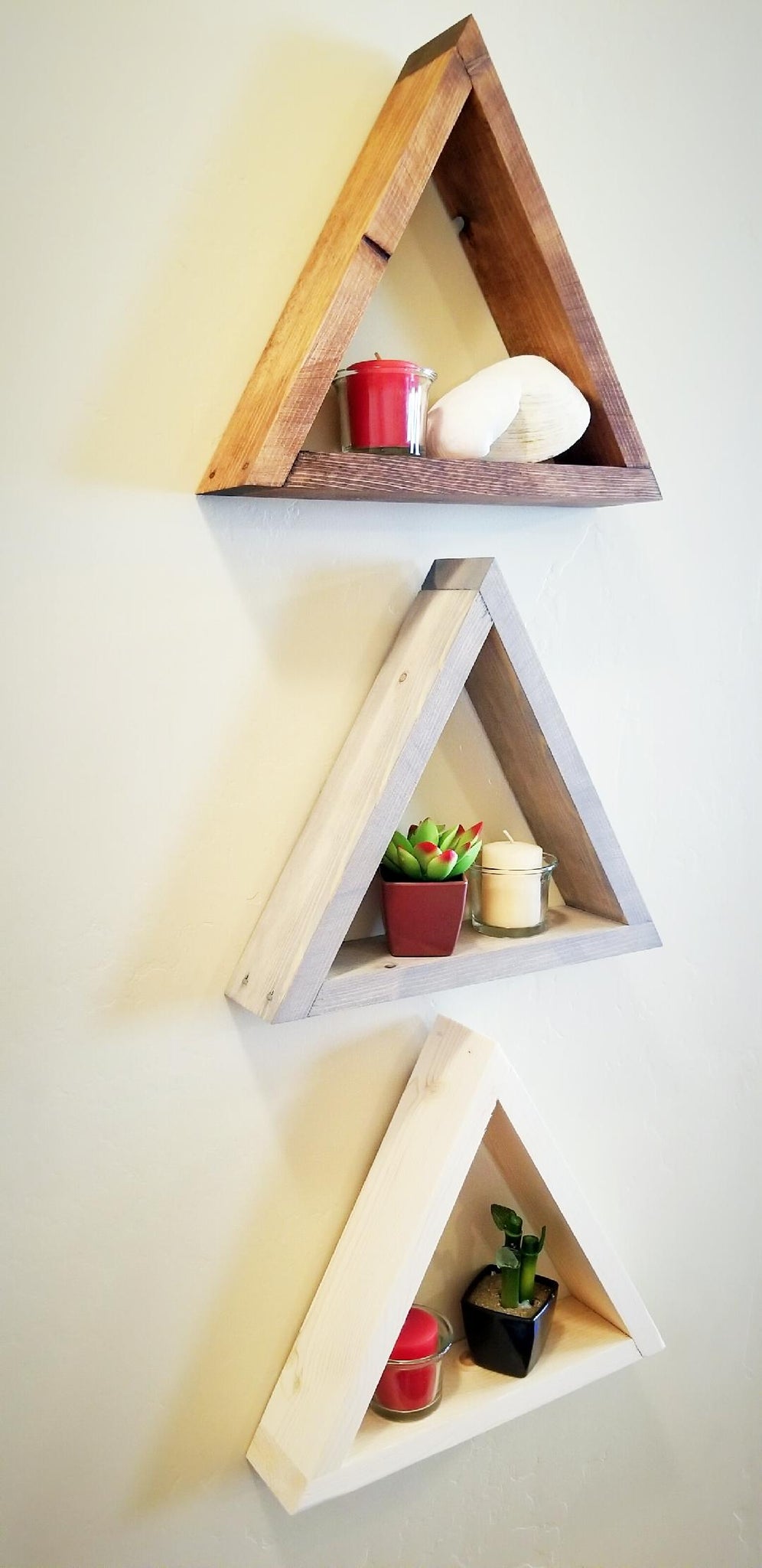 Triangle Floating Shelf Sliver Woodworking