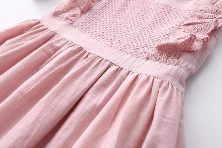 Georgia Eyelet Ruffle Dress | Babble Bear Boutique