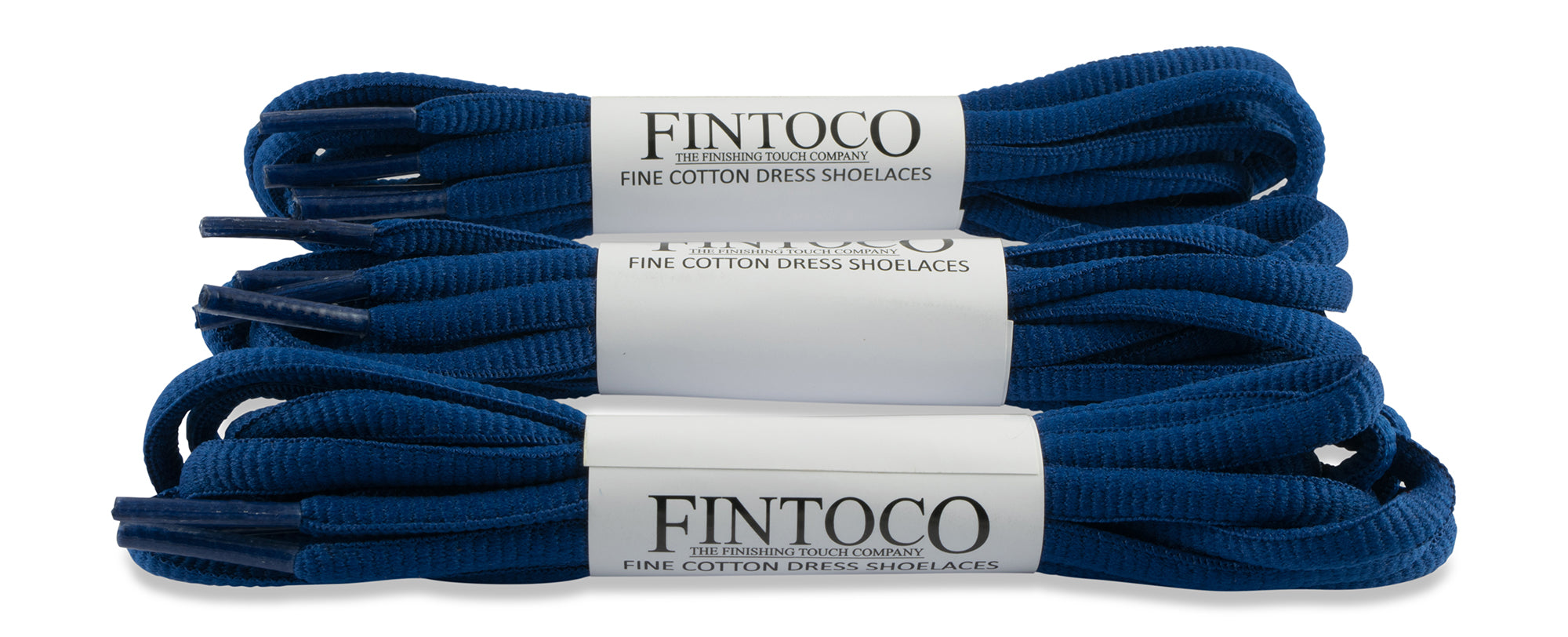 Oval Athletic Shoelaces - Navy Blue 