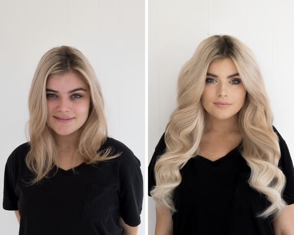 Before and After of Kiki Hair Extensions Transformation