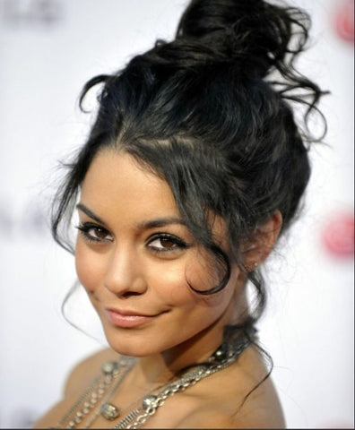 Vanessa Hudgens Messy Bun Tutorial Using Hair Extensions