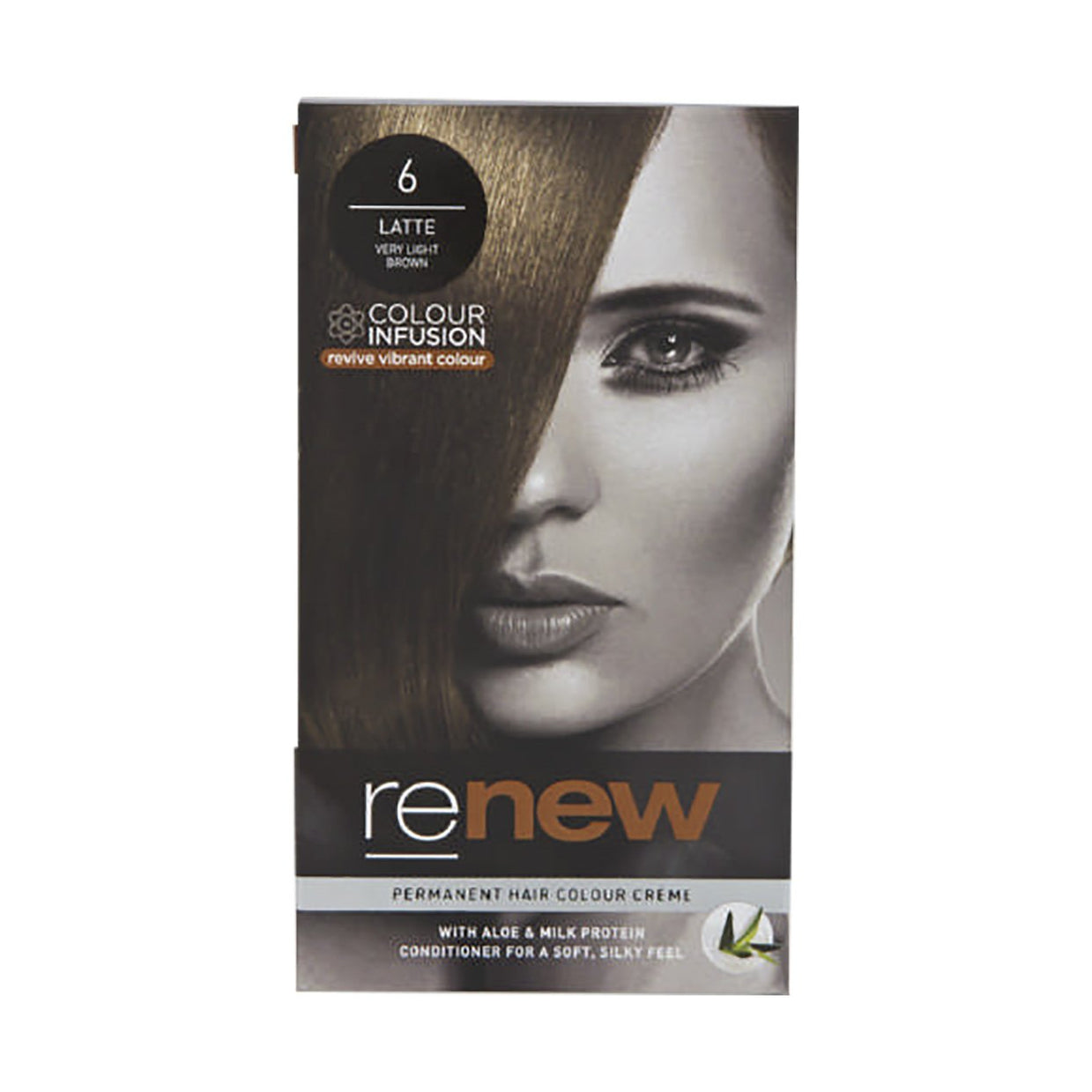 Renew Colour Infusion Permanent Hair Colour Creme Latte Very Light Brown 6 Med365 