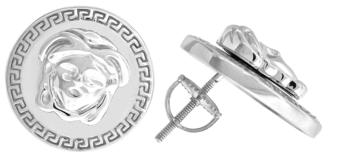 versace medusa earrings silver