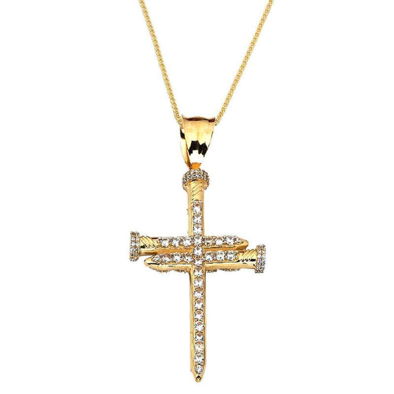 10K Yellow Gold Cross Fashion Pendent – Jawa Jewelers