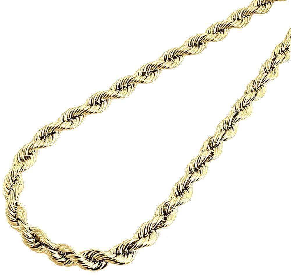 10K Yellow Gold 5MM Rope Chain Bracelet 