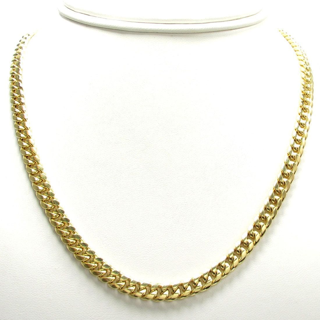 7MM 10K YELLOW GOLD MIAMI CUBAN LINK 