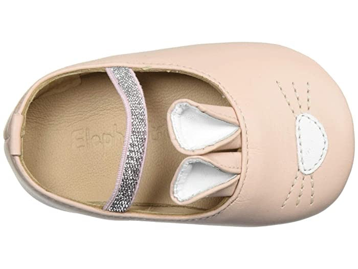 Elephantito bunny sleeper shoe in pink