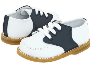 Baby deer saddle shoes white/navy 