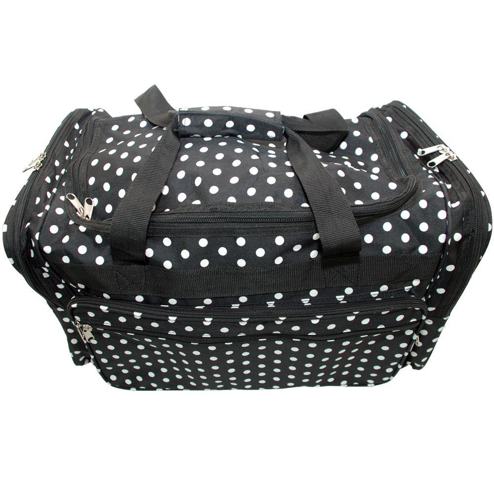 polka dot duffle bag