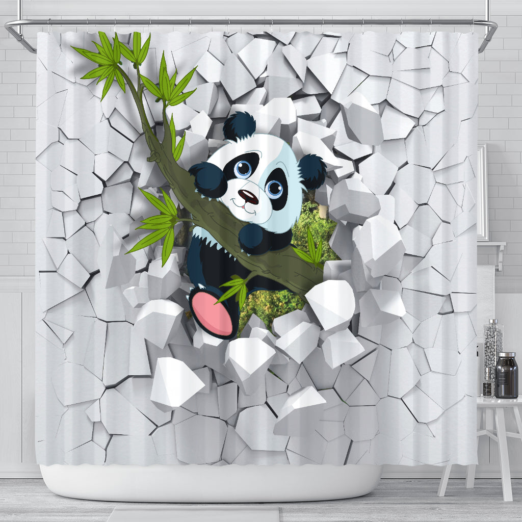 3d Panda Shower Curtains Algarve Online Shop