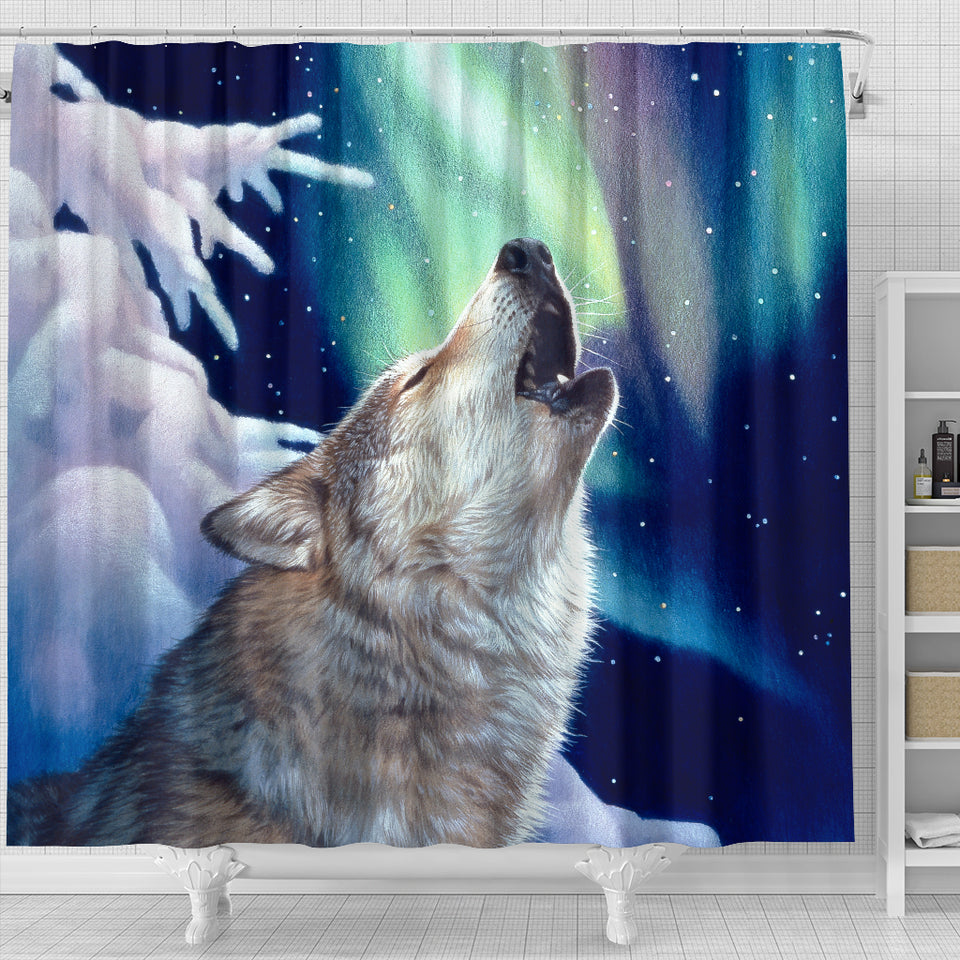 Shower Curtain Wolf Holy Night Algarve Online Shop