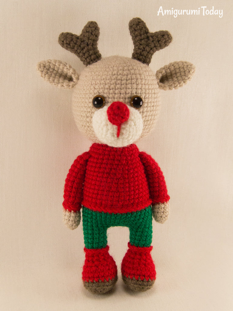 Christmas deer amigurumi pattern - printable PDF – Amigurumi Today Shop