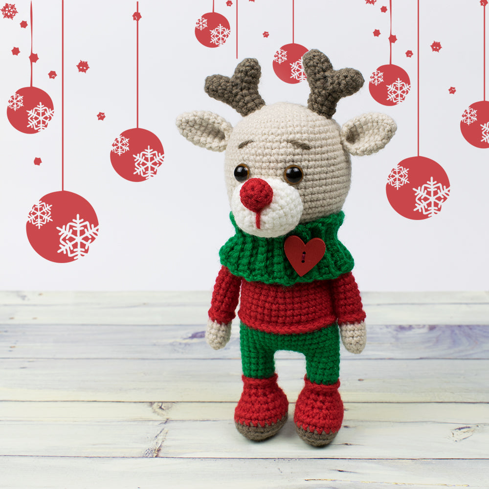 christmas deer amigurumi pattern printable pdf