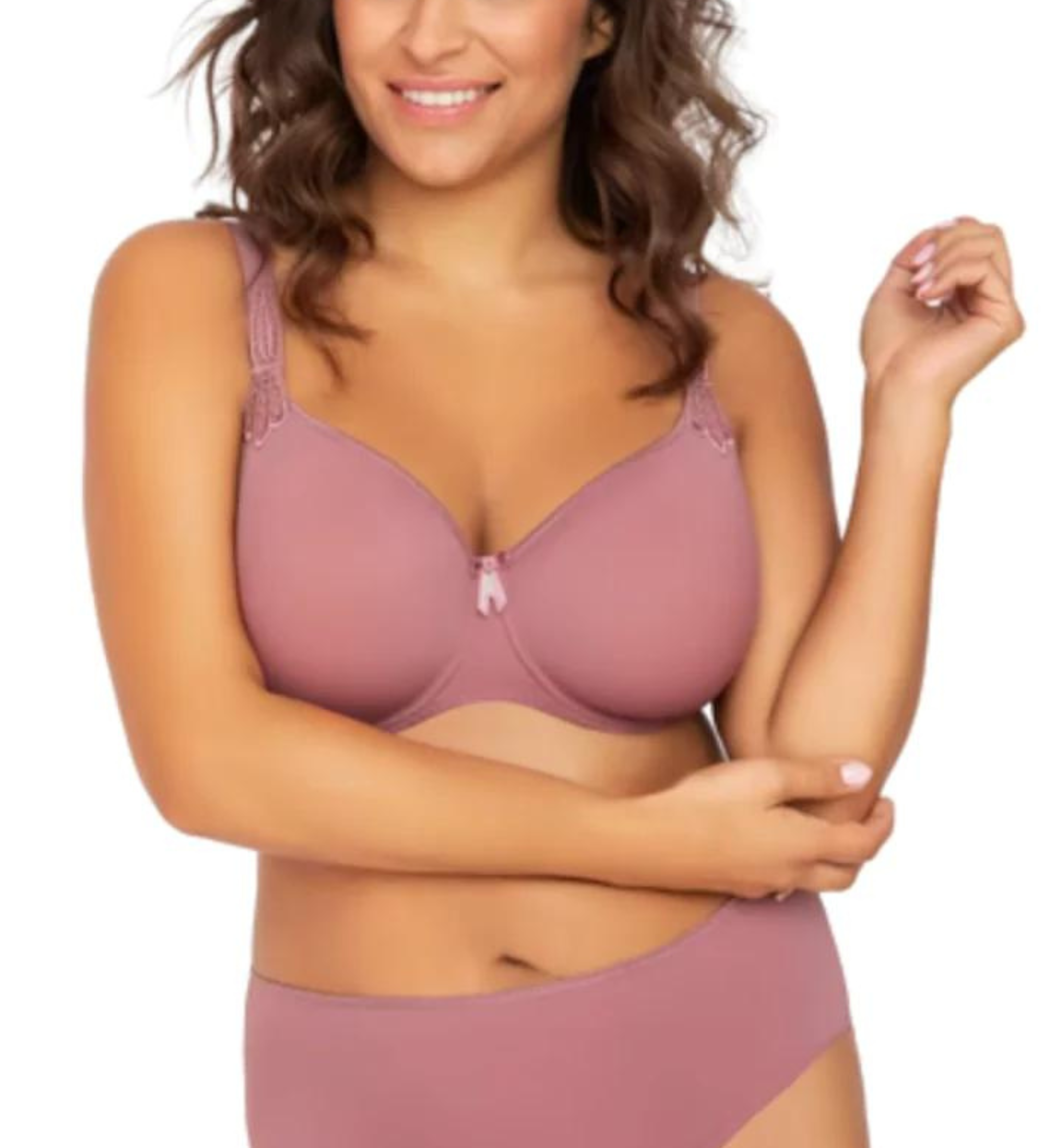 Womens Comfort Lace Bra Padded Wireless Bra with Soft Foam Cups Ultimate  Lift Bra (Purple, 36E)