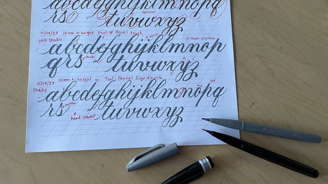 Daily Calligraphy Practice with Pentel Sign Touch and XF