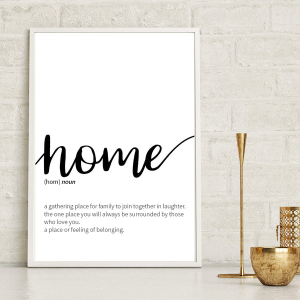 home definition print