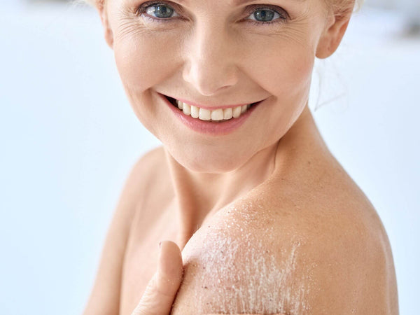 Mature Woman Body Scrub