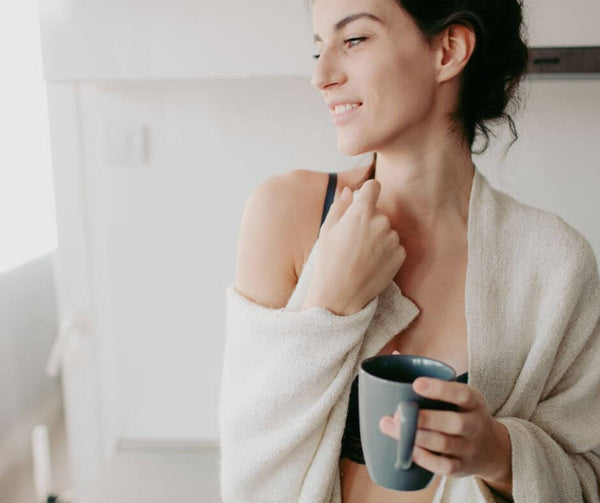 Woman drinking tea