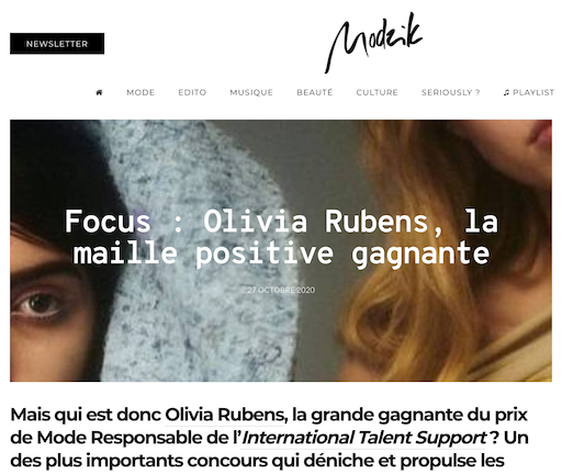 Modzik Magazine - International Talent Support 2020