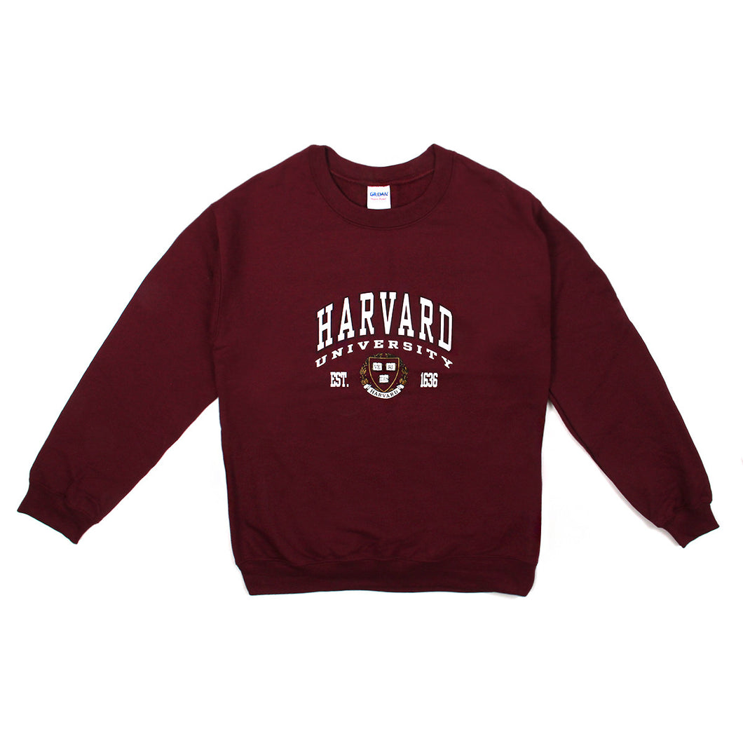 white harvard sweatshirt