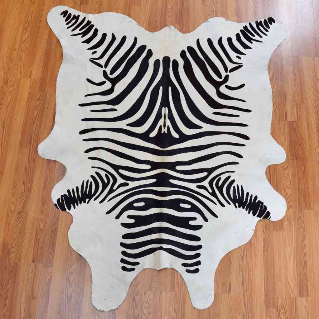 Zebra Print Cowhide Sw6007 For Sale At Safariworks Taxidermy Sales