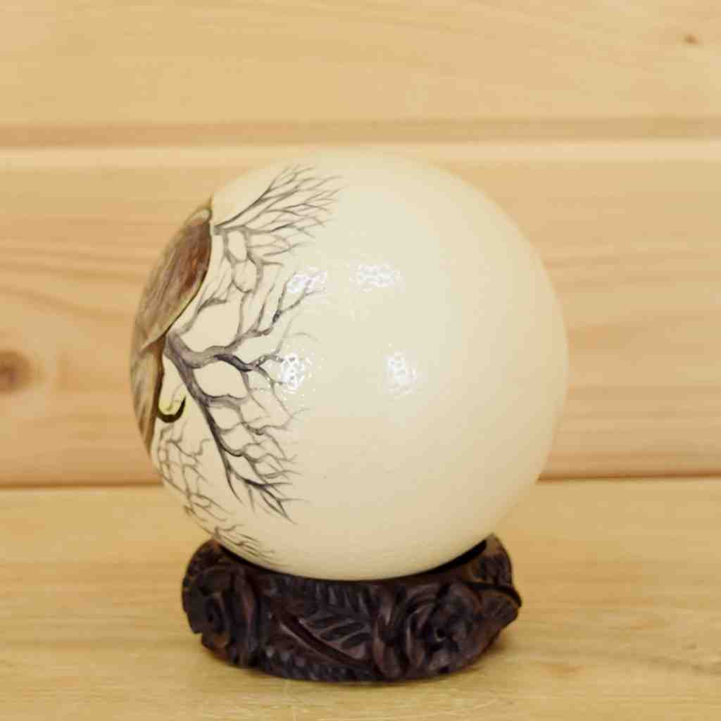 African Painted Ostrich Egg Rhino Sw5579