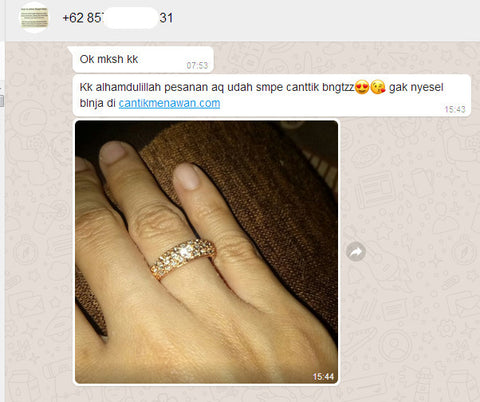 Cincin emas wanita cantik