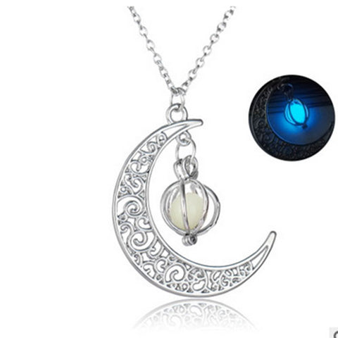 Kalung Wanita Cantik - Stone Shine Moon Charm – Cantik Menawan