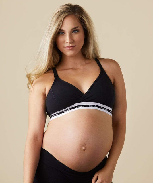 New La Leche League Nursing Maternity Strapless Bra Size M Black