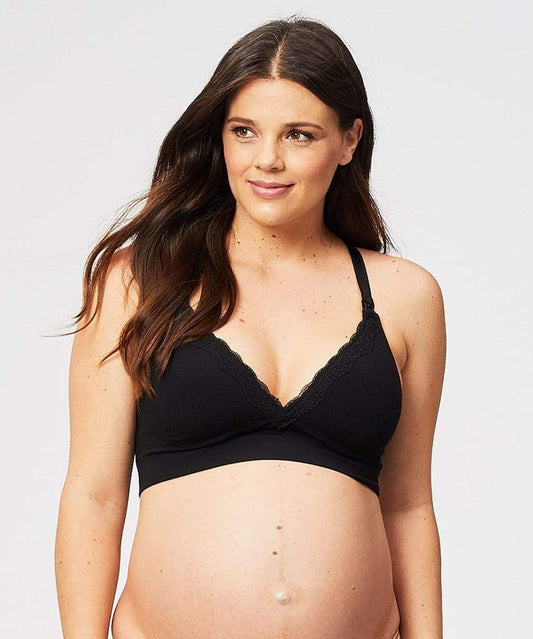 Nursing Bra, Spring Maternity Marlie Bamboo Nursing Bra Black