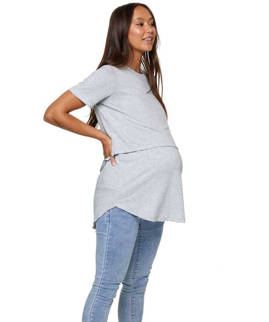 Pregnancy and nursing shirt Camille blue