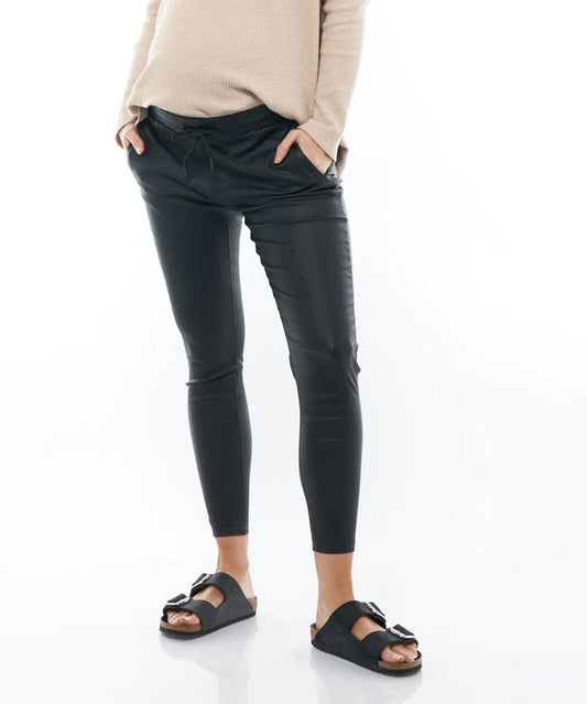 Maternity Black Coated Skinny Jeans