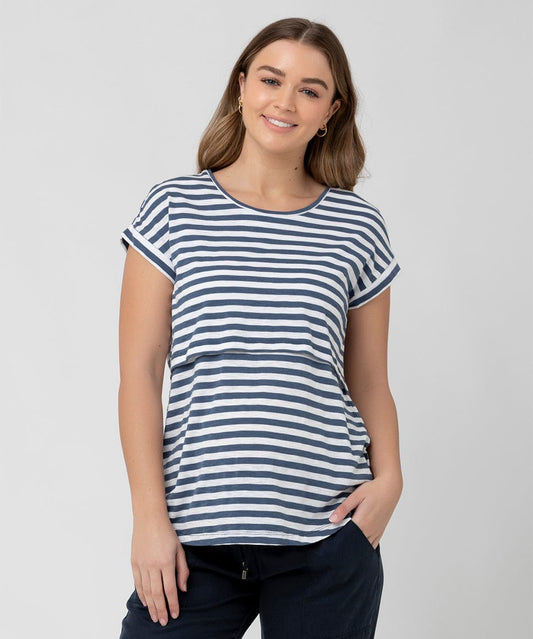 Ripe Maternity Richie Nursing Tee - Grey Marle