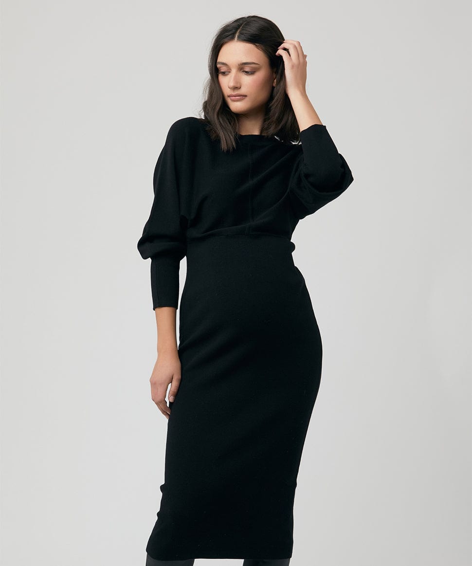 Sloane Knit Dress Black – Preggi Central