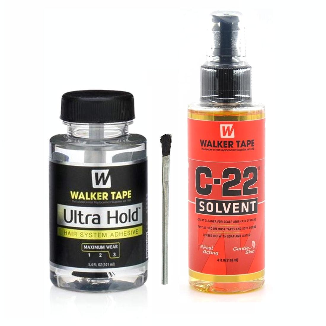 Ultra Hold Hair System Adhesive 3.4oz & 4oz C22 Citrus Solvent Wig Glue Remover/w Extra Brush Ap